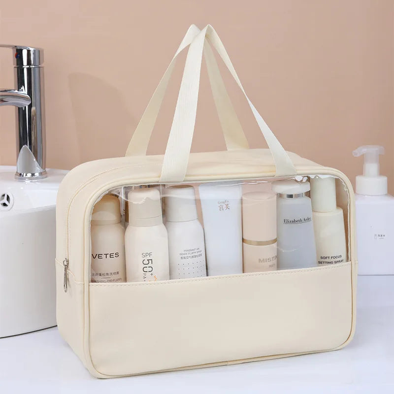 trousse de toilette transparente avion