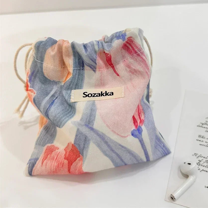 trousse de toilette femme tissu