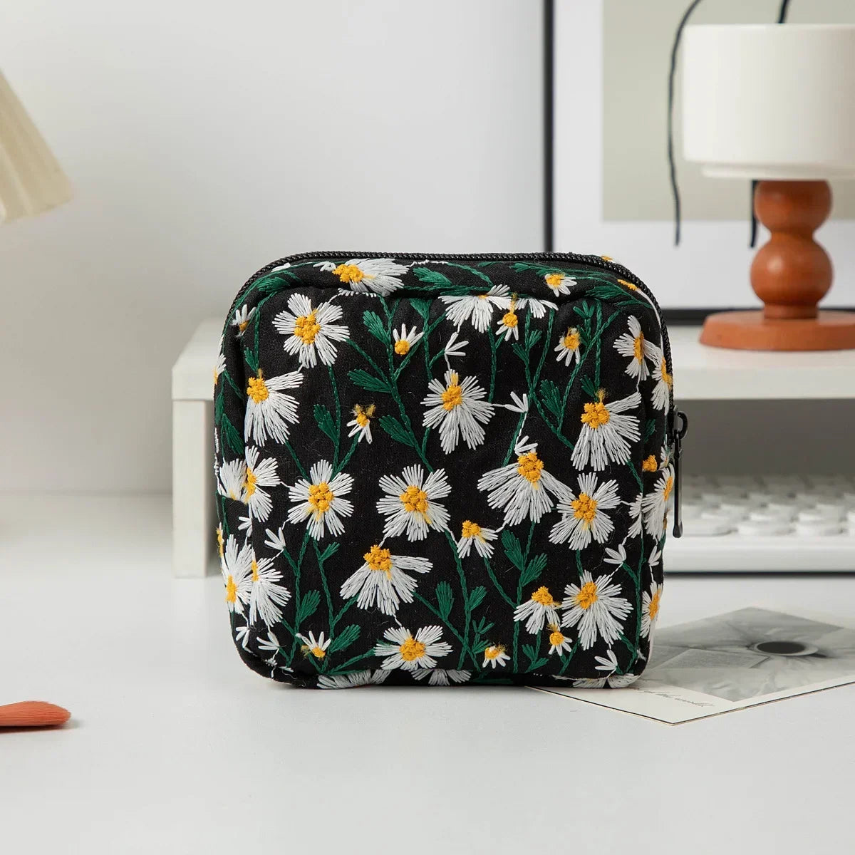 trousse de toilette fleurs