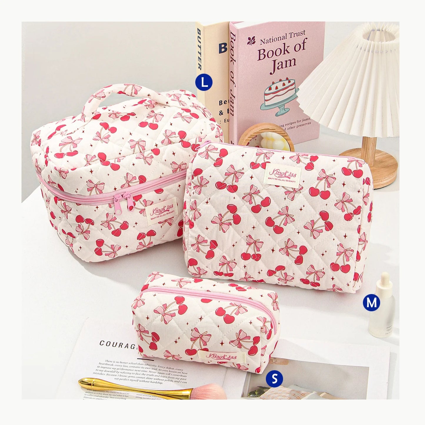 grande trousse de toilette matelassée