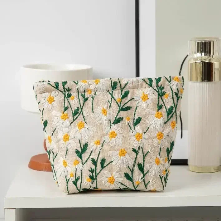 trousse de toilette fleurs