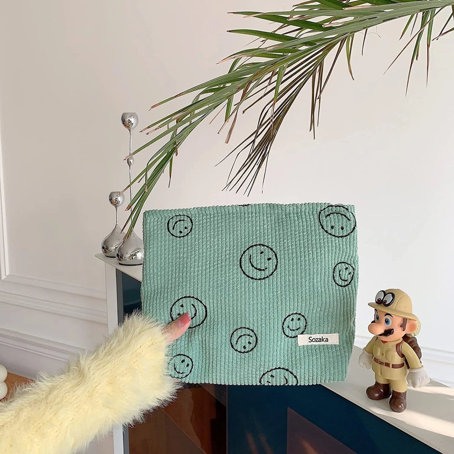 trousse de toilette velours cotelé