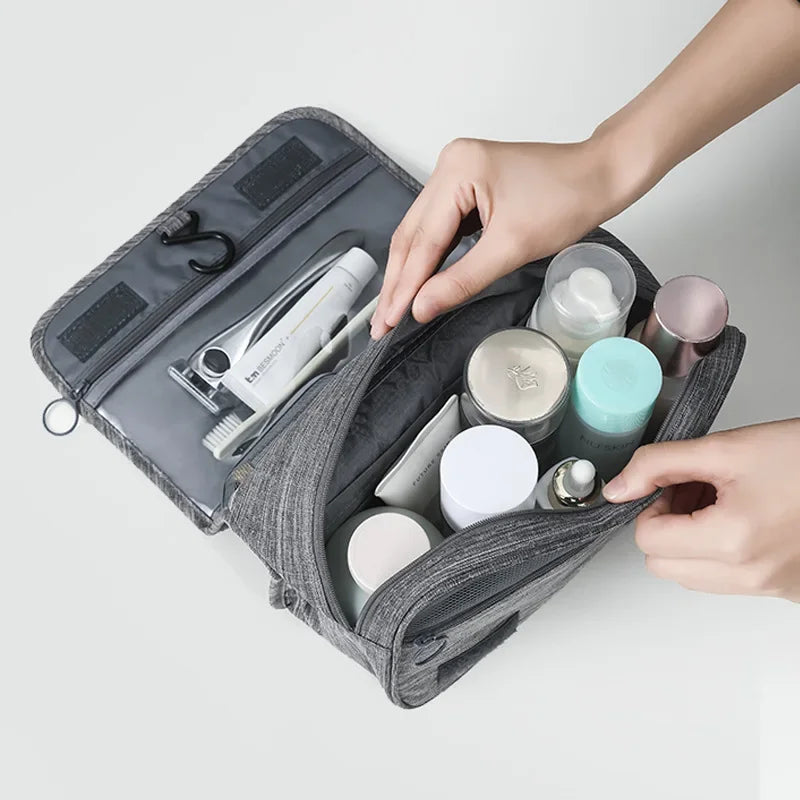 trousse de toilette pliable à suspendre