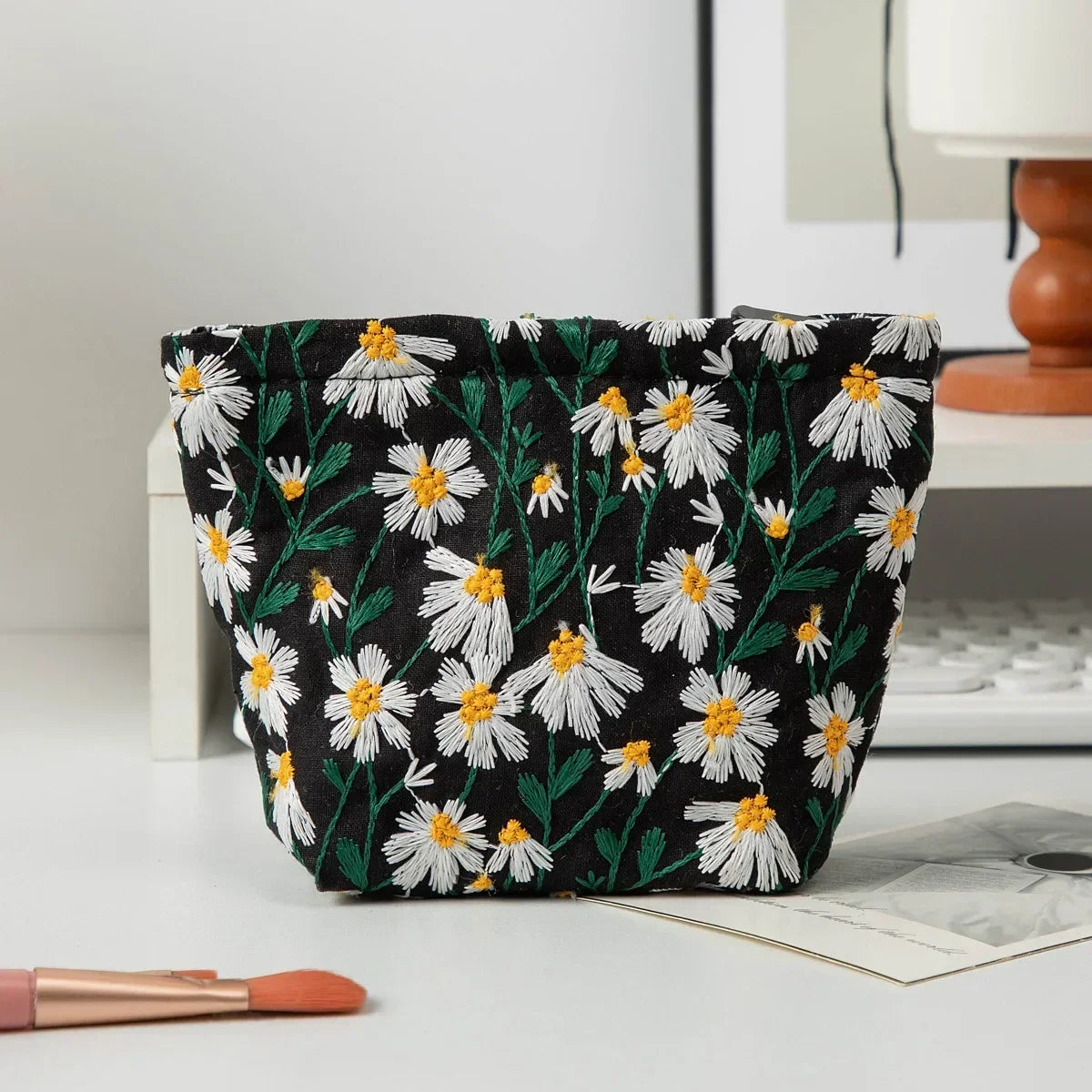 trousse de toilette fleurs