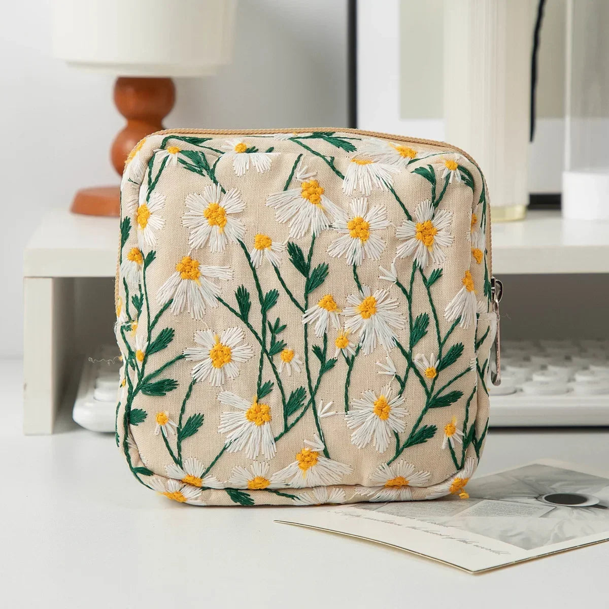 trousse de toilette fleurs