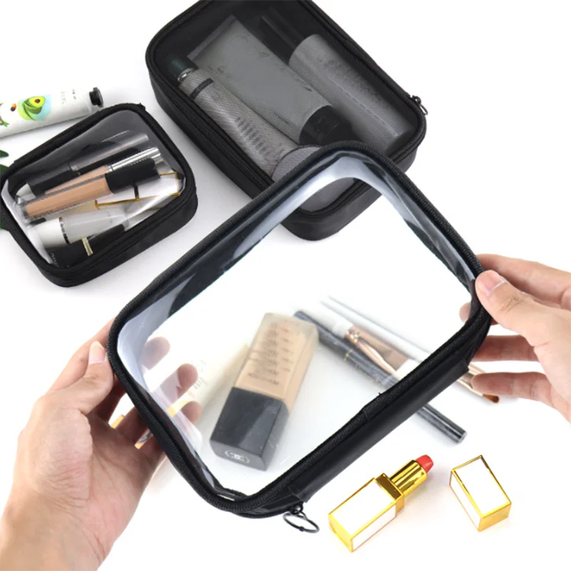 trousse de toilette transparente action