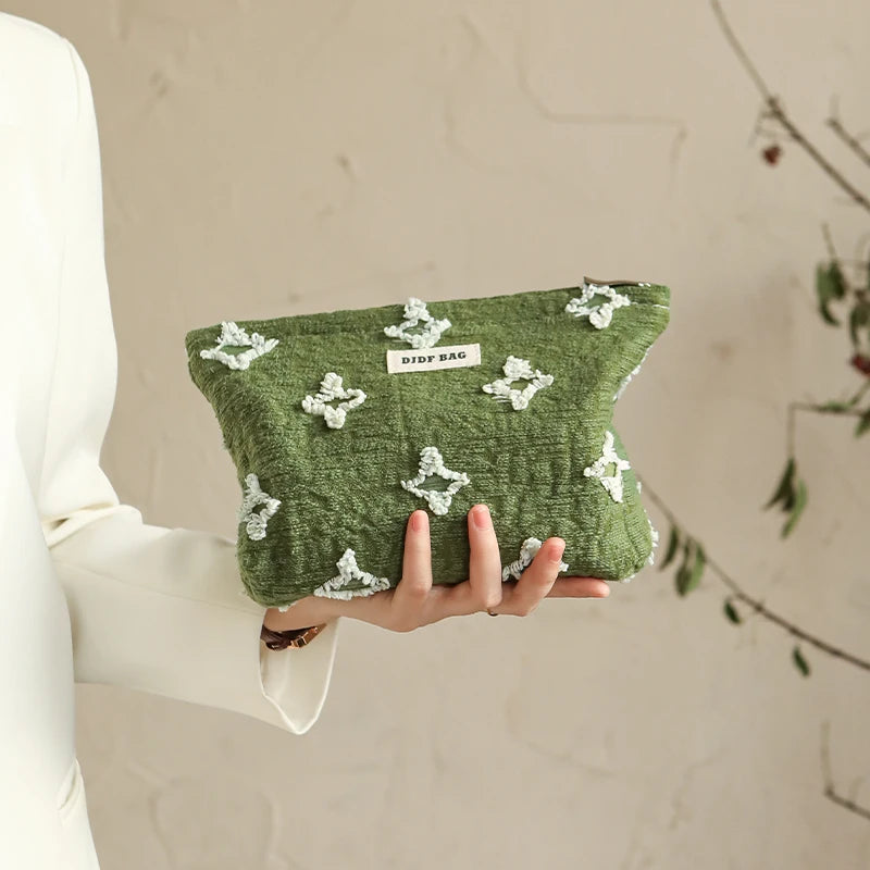 trousse de toilette verte