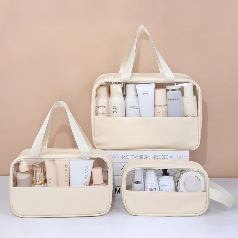 trousse de toilette transparente avion