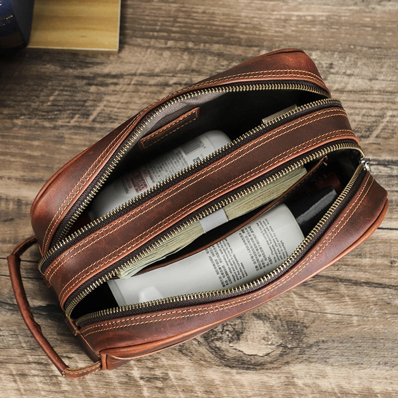 trousse de toilette homme cuir
