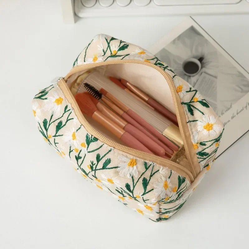 trousse de toilette fleurs