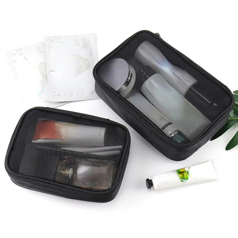 trousse de toilette transparente action