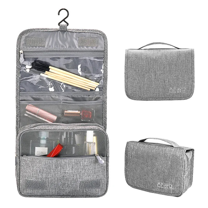 trousse de toilette pliable à suspendre