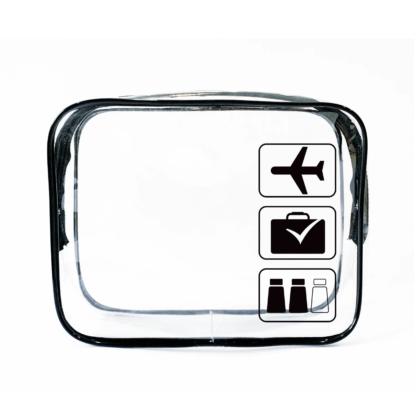 trousse de toilette et avion