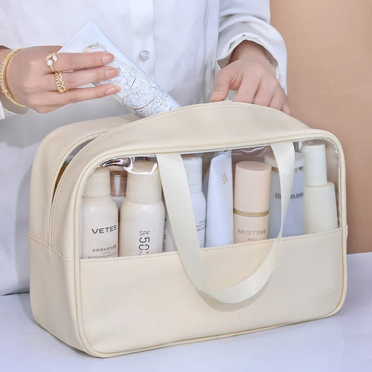 trousse de toilette transparente avion