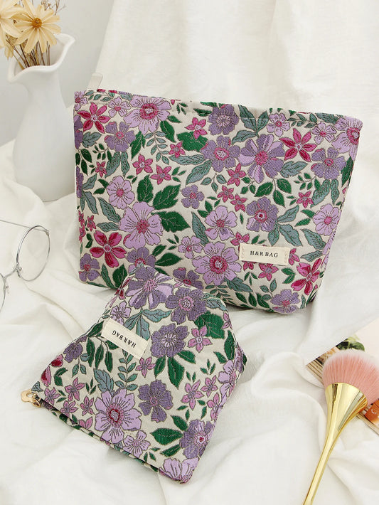 trousse de toilette violette